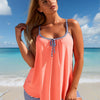 Two Piece Tankini Bathing Suits T-Back Blouson Swim Tops with Boy Shorts Women Swimsuits Sporty Swimwear