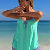Two Piece Tankini Bathing Suits T-Back Blouson Swim Tops with Boy Shorts Women Swimsuits Sporty Swimwear
