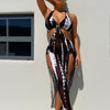 Bikini Sets for Women Sexy Triangle Swimsuit O-Ring Bathing Suit Cover Up Long Skirt Beachwear Resort Outfit