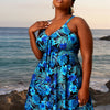 Plus Size Swimdress for Women High Waisted Tummy Control Tankini Bathing Suits Two Piece Swimsuits with Boyshorts