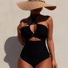Women's Bikini Sets Two Piece Swimsuit High Waisted V Neck Twist Front Adjustable Spaghetti Straps Bathing Suit