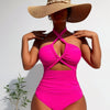 Women's Bikini Sets Two Piece Swimsuit High Waisted V Neck Twist Front Adjustable Spaghetti Straps Bathing Suit