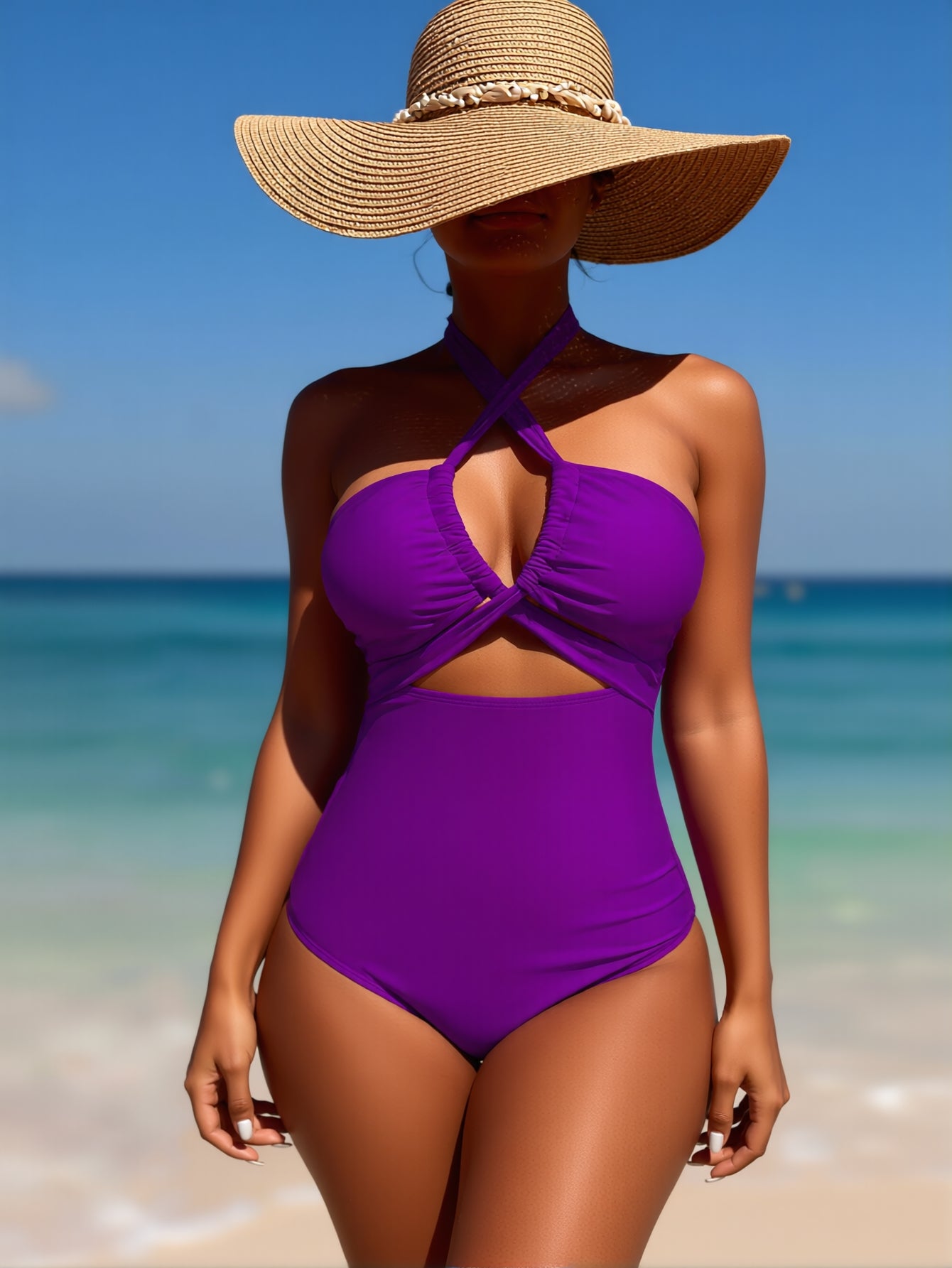 Womens One Piece Swimsuit Tummy Control Bathing Suit Slimming Swim Suits 2025 Crisscross Cutout Swimwear