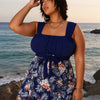 Women's Plus Size Tankini Swimsuits Two Piece Tummy Control Bathing Suits Hide Belly Swim Dress with Boy Shorts