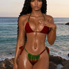 Women Two Piece Swimsuit Sexy Swimwear Halter String Triangle Bikini Sets