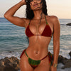 Women Two Piece Swimsuit Sexy Swimwear Halter String Triangle Bikini Sets