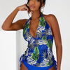 Women High Waisted Bikini Sets Tummy Control Swimsuits Color Block Two Piece Drawstring Bathing Suit