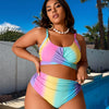 PLUS SIZE Womens Tummy Control Bathing Suits Modest High Waisted Bikini Sets Cute Halter 2 Piece Swim Suit 2026