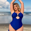 Womens One Piece Swimsuit Metal Modest Tummy Control Bathing Suit Slimming Full Coverage Mesh Swim Suits