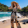 Women's One Piece Adjustable Halter  Bathing Suit Swimsuit and Pants