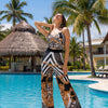 Women's One Piece Adjustable Halter  Bathing Suit Swimsuit and Pants