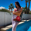 Womens 3pcs Swimsuit Floral Halter Triangle Bikini Top Tie Side Bottom with Long Sheer Cover Up Skirt