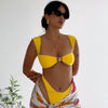 Women's High Waisted Bikini with Skirt Whip Stitch 2 Piece Swimsuits Tummy Control Bathing Suit