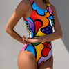 One Piece Swimsuit Women Modest Criss Cross Back Bathing Suit Quick Dry Full Coverage Swim Suit