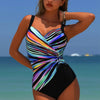 Women's One Piece Swimsuits Tummy Control Ruched Push Up Bathing Suit Tie Back Slimming Swimwear