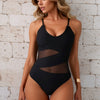 Women's Tummy Control Swimsuits Mesh Sexy One Piece Bathing Suits Slimming Swimwear