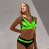 Womens Bikini Sets Two Piece Swimsuits High Waisted Halter Twist Front Bathing Suit 2026 Summer Beach Swimwear