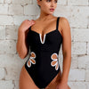Women's One Piece Swimsuit Tummy Control V Neck Bathing SuitsWomen's Tummy Control Swimsuits Ruched Slimming One Piece Bathing Suit Deep V Neck Swimsuit