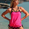Women Tummy Control Tankini Bathing Suit Ruffle High Waisted Swimsuit