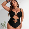 One Piece Swimsuit for Women Ring Linked Monokini Sexy Bathing Suit Cutout Swim Suit