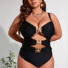 One Piece Swimsuit for Women Ring Linked Monokini Sexy Bathing Suit Cutout Swim Suit