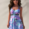Plus Size Swimdress for Women High Waisted Tummy Control Tankini Bathing Suits Two Piece Swimsuits with Boyshorts