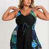 Plus Size Swimsuit for Women Tankini Bathing Suit Tummy Control Swim Dress Two Piece Swimsuits with Shorts
