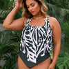 Plus Size Two Piece Swimsuit for Women Blouson Tankini Tummy Control Bathing Suit