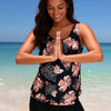 Tankini Swimsuits for Women 2026 Tummy Control Two Piece Bathing Suits with Sporty Pockets Swim Shorts
