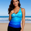 Tankini Swimsuits with Skirt - Two Piece Tummy Control Bathing Suit Wrap Swimwear 2026 Color Block Swimdress