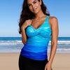 Tankini Swimsuits with Skirt - Two Piece Tummy Control Bathing Suit Wrap Swimwear 2026 Color Block Swimdress