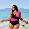 Women's Sexy V Neck Bikini Sets Hollow Out Two Piece Swimsuits Cutout Mid Waist Bathing Suit