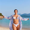 Women's 3 Piece Swimsuit with Cover Up Sexy Triangle Bikini Set Bathing Suit Beach Coverup