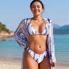 Women's 3 Piece Swimsuit with Cover Up Sexy Triangle Bikini Set Bathing Suit Beach Coverup