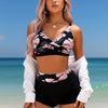 Women's Sporty Two Piece Swimsuits Halter Push Up Bathing Suits Athletic Swimwear for Women