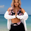 Women's Sporty Two Piece Swimsuits Halter Push Up Bathing Suits Athletic Swimwear for Women