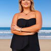 Strapless Tankini Swimsuits for Women 2 Piece Tummy Control High Waisted Bathing Suits Flowy Modest Swim Suit 2026