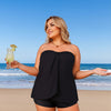 Strapless Tankini Swimsuits for Women 2 Piece Tummy Control High Waisted Bathing Suits Flowy Modest Swim Suit 2026
