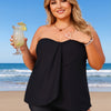 Strapless Tankini Swimsuits for Women 2 Piece Tummy Control High Waisted Bathing Suits Flowy Modest Swim Suit 2026