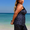 Plus Size Swimsuit for Women Two Piece Modest Tankini Full Coverage Tummy Control Bathing Suits with Shorts