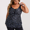 Plus Size Swimsuit for Women Two Piece Modest Tankini Full Coverage Tummy Control Bathing Suits with Shorts