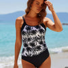 Women's Swimsuit Tankini Tummy Control Bathing Suits Two Piece Full Coverage Slim Swim Suits with High Waisted Bottom