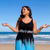 PLUS SIZE Womens Plus Size Swim Dress One Piece Swimsuit Tummy Control Bathing Suit Ruffle Tie Front Ruched Swimdress Swimwear