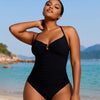 Womens Swimsuits Tummy Control Bathing Suit Slimming One Piece U-Ring Shapewear Swimwear with Ruched Waist