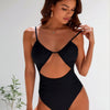 Women's Cutout One Piece Swimsuit High Cut Monokini Bathing Suit Hollow Out Swimwear for Beach Vacation Pool Party
