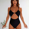 Women's Cutout One Piece Swimsuit High Cut Monokini Bathing Suit Hollow Out Swimwear for Beach Vacation Pool Party