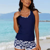 Tankini Swimsuits for Women 2026 Tummy Control Two Piece Bathing Suits with Sporty Pockets Swim Shorts