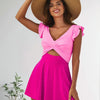 Women's One Piece Swimsuit Ruffle Cutout Swimdress Tummy Control V Neck Wrap Swimwear