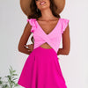 Women's One Piece Swimsuit Ruffle Cutout Swimdress Tummy Control V Neck Wrap Swimwear