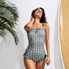 Womens One Piece Swimsuit Tummy Control Modest Bathing Suit Teen Girls Swim Suit Cute Floral Swimwear